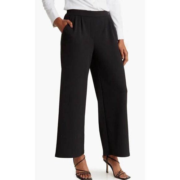 Melrose and Market Women’s Black Pull-On High Rise Cropped Wide Leg Pants 2X - Picture 1 of 15